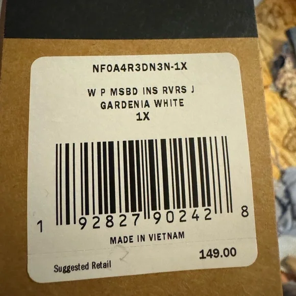 The North Face NWT Cream Reversible Winter Puffer Quilted Jacket Sz 1x - Picture 5 of 6